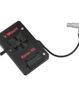Alvin's Cables V Mount Battery Plate for DJI Ronin 4D, V-Mount Power Plate with D-Tap & 0B 2-Pin Outputs, Straight / Rotatable Right Angle 1B 6-Pin Power Cable, Red / Black