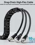 Alvin's Cables M12 X-Code 8 Pin Male to RJ45 Ethernet Cable for Cognex Keyence Camera, High-Flex Cat6a Cable for Industrial Automation, Fieldbus Module, Robotics,30M/98.4ft