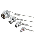 Alvin‘s Cables Dust Cap for LEMO Push-Pull Connectors, FGG 00B/0B/1B/2B Male Plug Pin Protector Cover with Stainless Steel Tether, IP68 Metal Cap for Machine Vision & Industrial Cameras, 1 Set