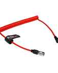 Alvin's Cables Ultra Soft DC to Hirose 4 Pin Power Coiled Cable for Sound Devices 633| 644| 688, Zoom F4|F8, ZAXCOM