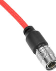 Alvin's Cables Ultra Flexible Hirose 4 Pin Male to DC Right Angle Braided Power Cable for Blackmagic's Cinema Camera 4k, for Sound Devices 633|644|688, Zoom F8 Recorder, 45cm|17.7in