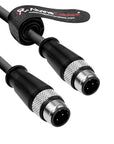 Alvin's Cables M12 D-Code 4 Pin Male to M12 D-Code 4 Pin Male Ethernet Cable for Keyence Baumer Sick Camera, High-Flex Cat6a Cable for Industrial Automation, EtherCAT/PROFINET 3.3ft/1m Green