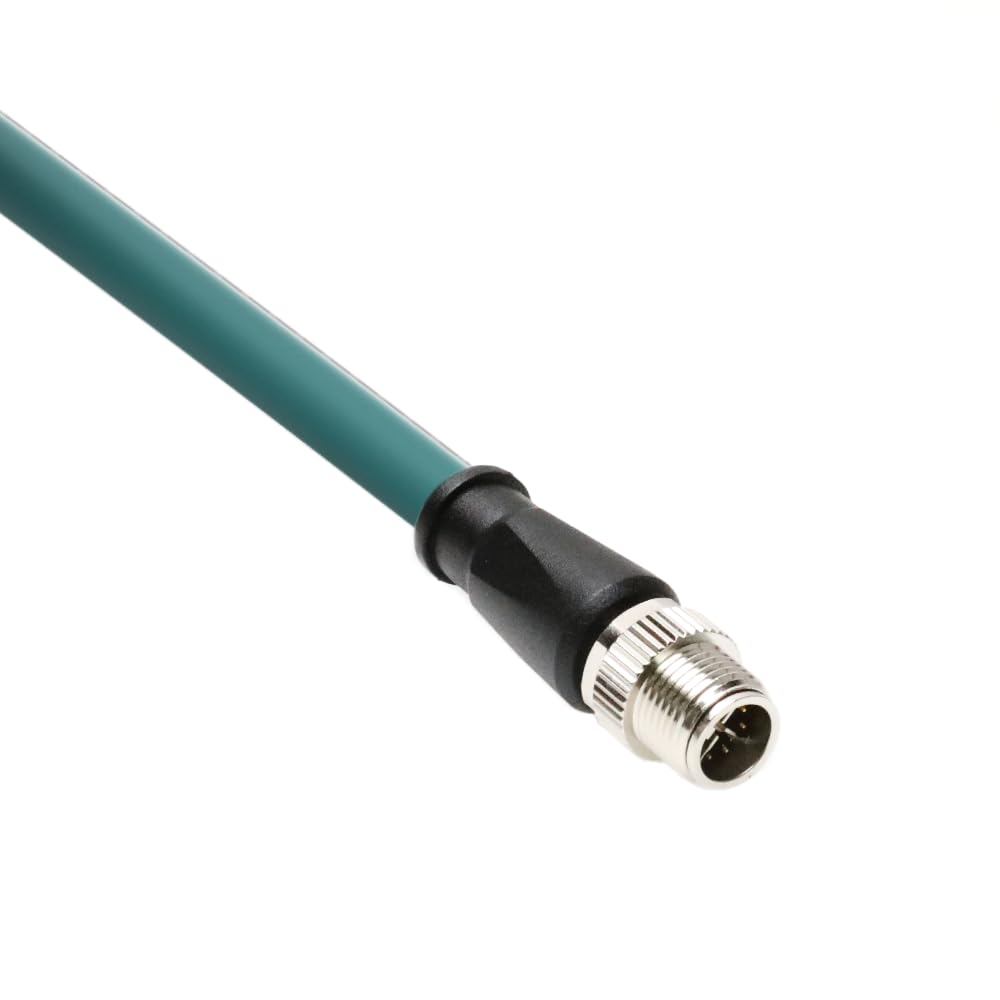 Alvin's Cables M12 X-Code 8 Pin Male to RJ45 Female Ethernet Cable for Cognex Keyence Camera, RJ45 Female Socket High-Flex Cat6a Cable for Industrial Automation,Robotics