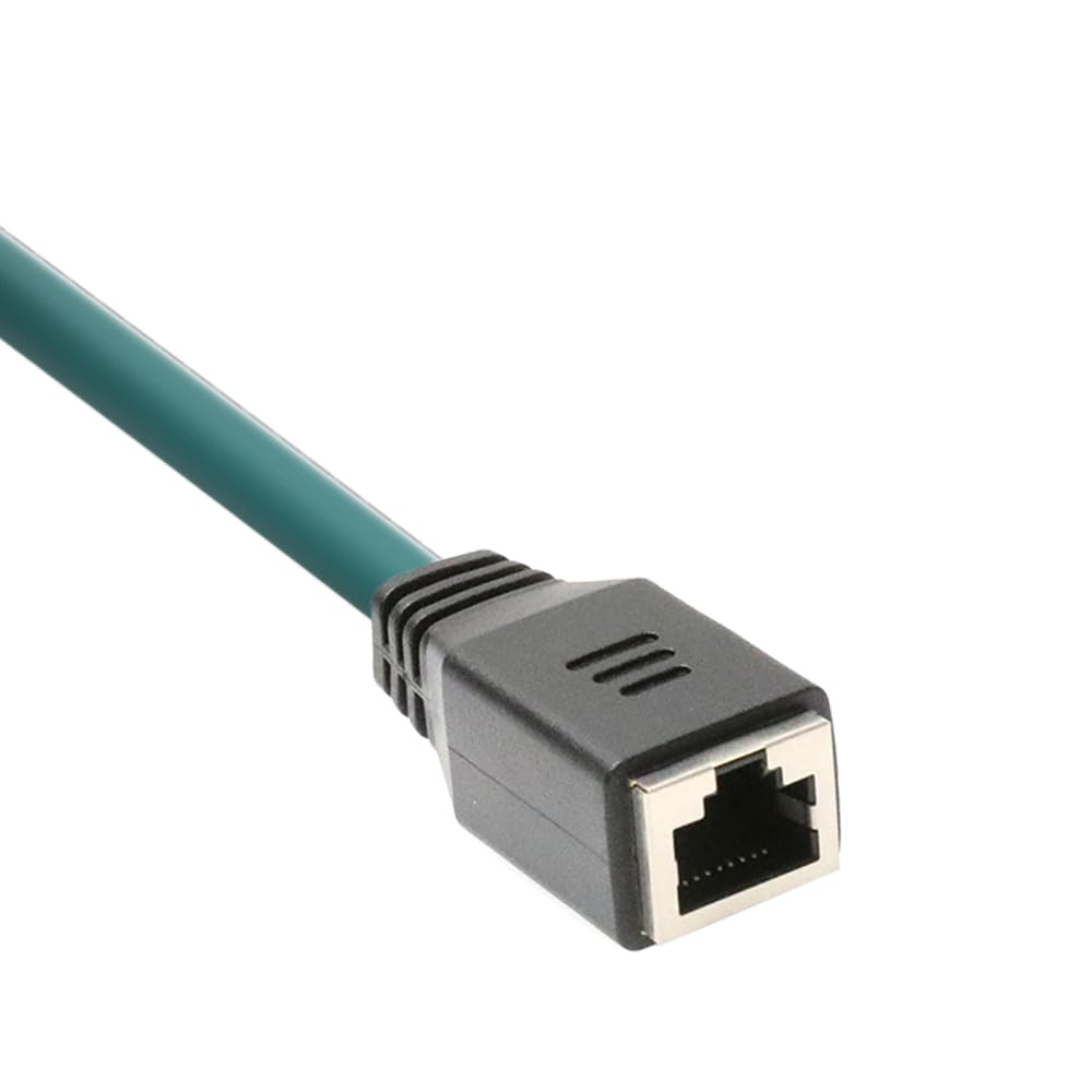 Alvin's Cables M12 X-Code 8 Pin Male to RJ45 Female Ethernet Cable for Cognex Keyence Camera, RJ45 Female Socket High-Flex Cat6a Cable for Industrial Automation,Robotics