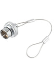 Alvin's Cables Dust Cap Compatible with LEMO 00B(6.4 mm) Connectors, Industrial Protective Cover with Metal Retention Wire, Dustproof, Moisture Resistant, 2 Pieces