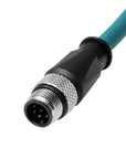 Alvin's Cables M12 A-Code 8 Pin Male to Open End Power I/O Cable Cat6a High-Flex Shielded for Cognex Keyence Basler Industrial Automation Fieldbus Module 9.84ft/3m, Green