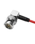 Alvin's Cables SDI Cable, 30CM|1ft Right Angle to Right Angle Ultra-Thin 75Ω Coaxial Cable for Sony Canon Panasonic HD|4K 6G-SDI Camera Camcorder Video Transmission,Red