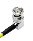 Alvin's Cables 12G SDI Flexible Coaxial Cable BNC Male to Male Right Angle for RED Komodo| Atomos Monitor 75 Ohm Shielded Cable for 4K Video Camera, Yellow