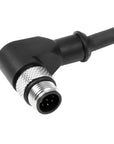 Alvin's Cables M12 A-Code 8 Pin Male Right Angle to Open End Power I/O Cable Cat6a High-Flex Shielded for Cognex Keyence Basler Industrial Automation Fieldbus Module 3.3ft/1m