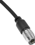 Alvin's Cables Ultra Flexible Hirose 4 Pin Male to DC Right Angle Braided Power Cable for Blackmagic's Cinema Camera 4k, for Sound Devices 633|644|688, Zoom F8 Recorder, 45cm|17.7in