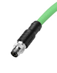 Alvin's Cables M8 A-Code 4 Pin Male to 4 Pin Cable High-Flex Shielded for Beckhoff ZK1090-3131 Industrial Automation EtherCAT Fieldbus 20in/50cm