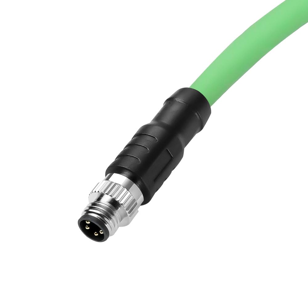 Alvin's Cables M8 A-Code 4 Pin Male to 4 Pin Female Cable High-Flex Shielded for Beckhoff ZK1090-3132 Industrial Automation EtherCAT Fieldbus