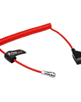 Alvin's Cables BMPCC 4K Power Cable, D-tap to 2 Pin Female Ultra Soft Cable for Blackmagic Pocket Cinema Camera 4K/ 6K, Braided 50cm/ Coiled cable