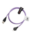 Alvin's Cables USB 2.0 Type-A to Locking Mini USB Cable, 15mm Dual-Screw Spacing for Daheng Industrial Camera, High Flex Drag Chain Shielded, Convex Port, 1m/3.3ft Purple