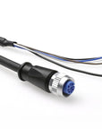 Alvin's Cables M12 A-Coded 4 Pin Female to Open End Power I/O Cable, Drag-Chain Sensor Actuator Cable for Industrial Automation