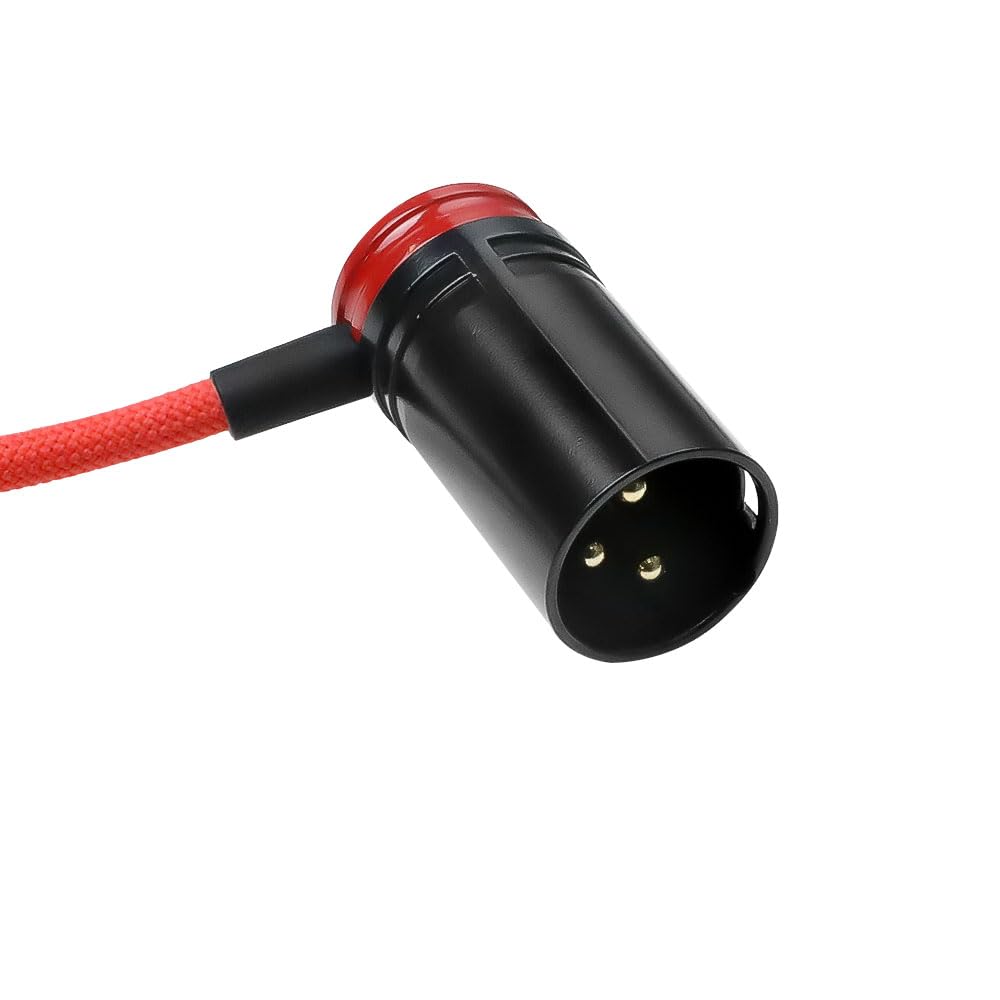 Alvin's Cables Low-Profile XLR 3 Pin Male to Female Ultra-Flexible Coiled Cable, Aramid-Reinforced for Sony|Canon|Blackmagic Pro Cameras & Studio Audio