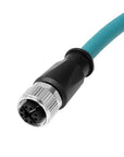 Alvin's Cables M12 X-Code 8 Pin Female to RJ45 Ethernet Cable Cat6a High-Flex Shielded for Cognex Keyence Basler Industrial Automation Fieldbus Module