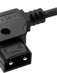 Alvin's Cables Dtap to Locking DC Right Angle Coiled Power Cable for Atomos Ninja V D-tap Cable for Blackmagic Video Assist, for Hollyland Mars 400S, Ultra Flexible 2ft