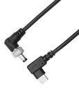 Alvin's Cables PD USB-C Type-C to Locking DC 12V Coiled Power Cable for Atomos Shogun, Blackmagic Video Assist, Hollyland Mars, Right Angle