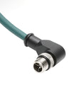 Alvin's Cables M12 X-Code 8 Pin Male to RJ45 Ethernet Cable for Cognex Keyence Camera, High-Flex Cat6a Cable for Industrial Automation, Fieldbus Module, Robotics, Right Angle