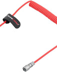 Alvin's Cables D-Tap to BMPCC 6K 4K Coiled Power Cable, Straight Weipu 2-Pin Female to D-Tap Male, Braided Ultra Flexible Coiled Cable for Blackmagic Pocket Cinema Camera 4K/6K/6K Pro, V-Mount, Red