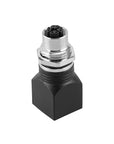 Alvin's Cables M12 X-Code 8-Pin to RJ45 Adapter Cat6a IP68 Waterproof Shielded, M12 Female to RJ45 Female Industrial Ethernet Connector for Cognex Keyence Basler Baumer Datalogic Microscan Sick