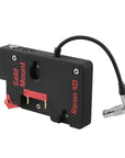 Alvin's Cables Gold Mount Battery Plate for DJI Ronin 4D, G-Mount Power Plate with D-Tap & 0B 2-Pin Outputs, Straight / Rotatable Right Angle 1B 6-Pin Power Cable, Red / Black