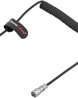Alvin's Cables D-Tap to BMPCC 6K 4K Coiled Power Cable, Straight Weipu 2-Pin Female to D-Tap Male, Braided Ultra Flexible Coiled Cable for Blackmagic Pocket Cinema Camera 4K/6K/6K Pro, V-Mount, Black
