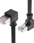 Alvin's Cables RJ45 Ethernet Cable, Up-Angle Cat6a Shielded Industrial Profinet Ethernet Cable High-Flex Drag-Chain High-Speed Gold-Plated Connectors for PLC, Robotics & Motion Control 6.6ft/2m