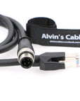 Alvin's Cables M12 D-Code 4 Pin Male to RJ45 Ethernet Cable High-Flex for Industrial Camera Sensor, Automation Application 3.3ft/1m