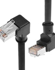 Alvin's Cables RJ45 Ethernet Cable, Down-Angle Cat6a Shielded Industrial Profinet Ethernet Cable High-Flex Drag-Chain High-Speed Gold-Plated Connectors for PLC, Robotics & Motion Control 6.6ft/2m