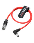 Alvin's Cables Ultra Flexible Hirose 4 Pin Male to DC Right Angle Braided Power Cable for Blackmagic's Cinema Camera 4k, for Sound Devices 633|644|688, Zoom F8 Recorder, 45cm|17.7in