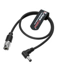 Alvin's Cables Ultra Flexible Hirose 4 Pin Male to DC Right Angle Braided Power Cable for Blackmagic's Cinema Camera 4k, for Sound Devices 633|644|688, Zoom F8 Recorder, 45cm|17.7in