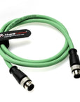 Alvin's Cables M12 D-Code 4 Pin Male to M12 D-Code 4 Pin Male Ethernet Cable for Keyence Baumer Sick Camera, High-Flex Cat6a Cable for Industrial Automation, EtherCAT/PROFINET 3.3ft/1m Green