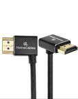 Alvin's Cables 8K HDMI 2.1 Cable 8K@60Hz 4K@120Hz High-Speed Braided Coiled Cable for Atomos Ninja,for Feelworld,for Sony FS5 FS7 FX9,BMPCC,for Canon C300 C500,Left to Up Angle Black