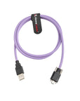 Alvin's Cables USB 2.0 Type-A to Locking Mini USB Cable, 13mm Dual-Screw Spacing for IDS Industrial Camera, High Flex Drag Chain Shielded
