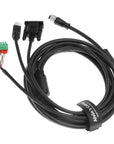 Alvin's Cables M12 A-Code 17 Pin Power Data Ethernet Cable for Hikrobot ID2000 ID3000 Barcode Readers, SC2000 SC3000 Vision Sensors, M12 17 Pin Female to RJ45 DB9 Interface Integrated Cable