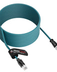 Alvin's Cables M12 X-Code 8 Pin Female to RJ45 Ethernet Cable Cat6a High-Flex Shielded for Cognex Keyence Basler Industrial Automation Fieldbus Module
