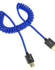 Alvin's Cables 8K 2.1 HDMI to HDMI Cable 8K@60Hz 4K@120Hz High-Speed for Atomos Ninja,for Sony FS5 FS7 FX9,BMPCC,for Canon C300 C500,Braided Coiled Cable Blue