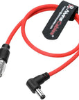 Alvin's Cables Ultra Flexible Hirose 4 Pin Male to DC Right Angle Braided Power Cable for Blackmagic's Cinema Camera 4k, for Sound Devices 633|644|688, Zoom F8 Recorder, 45cm|17.7in