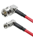 Alvin's Cables Micro BNC to BNC Cable 12G-SDI High Speed 4K UHD Video Coaxial Cable, 75 Ohm Ultra-Slim for Blackmagic Video Assist 5" Monitor,Red,Right Angle 50CM|19.7inches