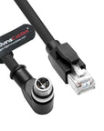Alvin's Cables M12 X-Code 8 Pin Male to RJ45 Ethernet Cable for Cognex Keyence Camera, High-Flex Cat6a Cable for Industrial Automation, Fieldbus Module, Robotics, Right Angle
