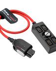 Alvin's Cables Smart D-tap Splitter Cable, Ultra Soft Smart Dtap Male to 4 Port Dtap Female Splitter Hub Power Cable for ARRI RED Teradek SmallHD SmallRig V-Mount|Gold-Mount Battery 40cm/15.7inches