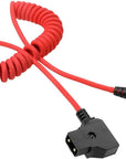 Alvin's Cables Atomos Ninja V D-tap Power Cable, 1.6-4ft Dtap to Locking DC 2.1 Coiled Cable for Blackmagic Video Assist, for Hollyland Mars 400S, Ultra Flexible