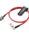 Alvin's Cables Micro BNC to BNC Cable 12G-SDI High Speed 4K UHD Video Coaxial Cable, Right Angle Micro BNC 75 Ohm Ultra-Soft for Blackmagic Video Assist 5" Monitor,Red 50CM|19.7inches