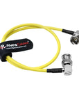 Alvin's Cables 12G SDI Flexible Coaxial Cable BNC Male to Male Right Angle for RED Komodo| Atomos Monitor 75 Ohm Shielded Cable for 4K Video Camera, Yellow