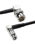 Alvin's Cables Micro BNC to BNC Cable 12G-SDI High Speed 4K UHD Video Coaxial Cable, 75 Ohm Ultra-Soft for Blackmagic Video Assist 5" Monitor, Right Angle 50CM|19.7inches