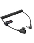 Alvin's Cables Dtap to Locking DC Right Angle Coiled Power Cable for Atomos Ninja V D-tap Cable for Blackmagic Video Assist, for Hollyland Mars 400S, Ultra Flexible 2ft