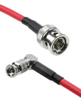 Alvin's Cables Micro BNC to BNC Cable 12G-SDI High Speed 4K UHD Video Coaxial Cable, Right Angle Micro BNC 75 Ohm Ultra-Soft for Blackmagic Video Assist 5" Monitor,Red 50CM|19.7inches