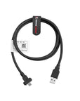 Alvin's Cables USB 2.0 Type-A to Locking Mini USB Cable, 15mm Dual-Screw Spacing for Daheng Industrial Camera, High Flex Drag Chain Shielded, Convex Port, 1m/3.3ft Purple